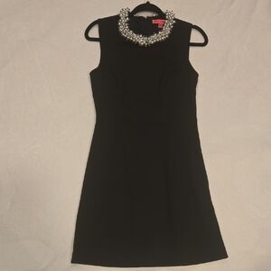 Betsey Johnson Black Dress with Pearl Accents